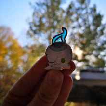 Load image into Gallery viewer, *SHINY* Stained Glass Candle Ghost Pin