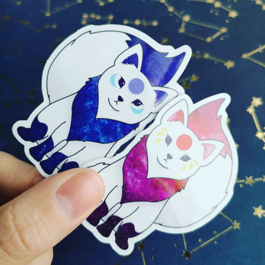 Moon and Sun Guardian Glitter Stickers